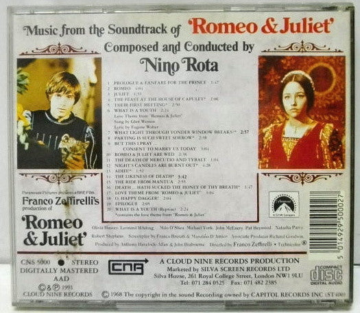 Nino Rota : Romeo & Juliet:  Music From The Soundtrack Of The Academy Award-Winning Film (CD, Album)