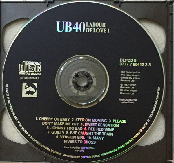 UB40 : Labour Of Love Parts I + II (2xCD, Comp)