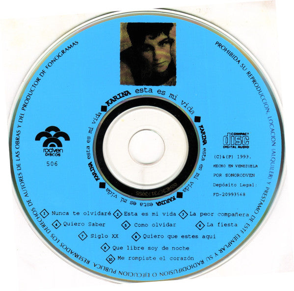 Karina (19) : Esta Es Mi Vida (CD, Album)