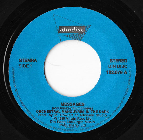 Orchestral Manoeuvres In The Dark : Messages (7", Single)