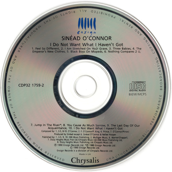 Sinéad O'Connor : I Do Not Want What I Haven't Got (CD, Album)