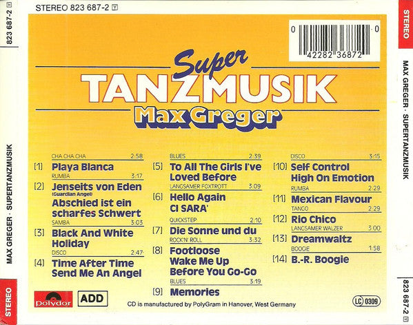 Max Greger : Super Tanzmusik  (CD)