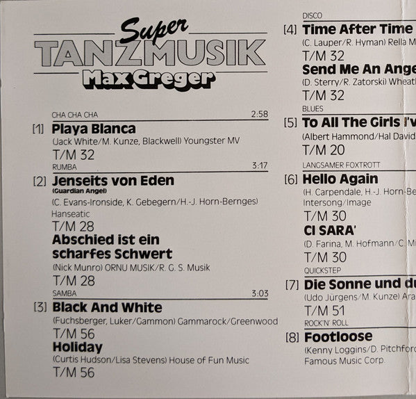 Max Greger : Super Tanzmusik  (CD)