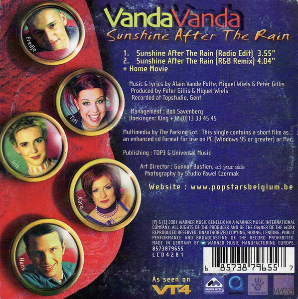 Vanda Vanda : Sunshine After The Rain (CD, Single, Enh)