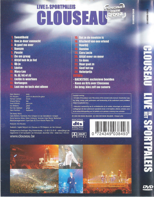 Clouseau : Live In Het Sportpaleis - Speciale Editie 2002 (DVD, PAL)