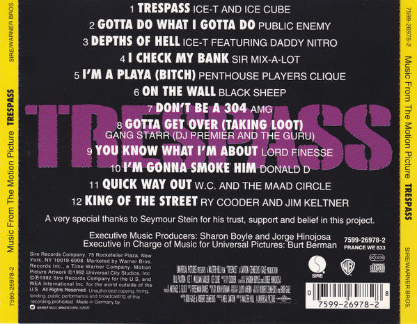 Various : Trespass (Music From The Motion Picture) (CD, Comp)