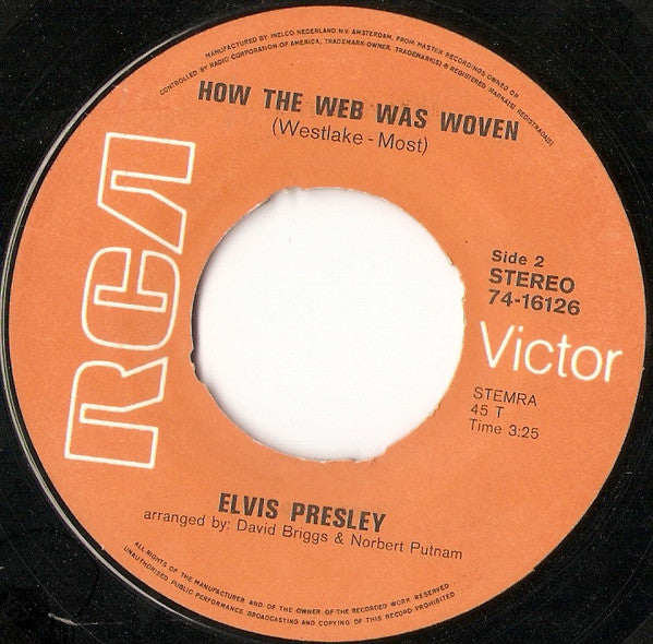 Elvis Presley : I Just Can't Help Believin' (7", Single)