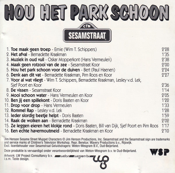 Sesamstraat : Hou Het Park Schoon (CD, Album)