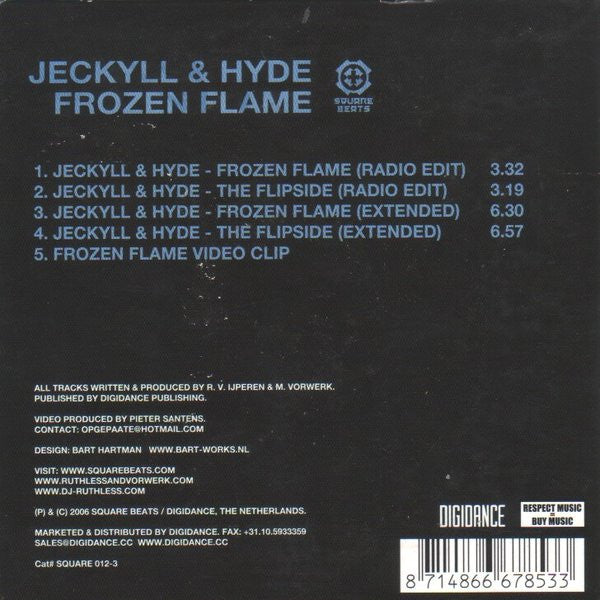 Jeckyll & Hyde : Frozen Flame (CD, Single, Enh)