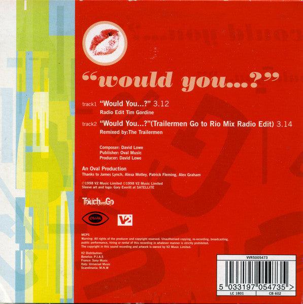 Touch And Go : Would You...? (CD, Single)