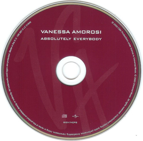 Vanessa Amorosi : Absolutely Everybody (CD, Single)