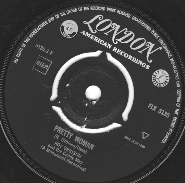 Roy Orbison : Pretty Woman / Yo Te Amo Maria (7", Single, RE, Red)