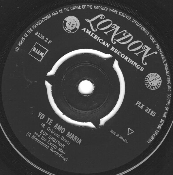 Roy Orbison : Pretty Woman / Yo Te Amo Maria (7", Single, RE, Red)