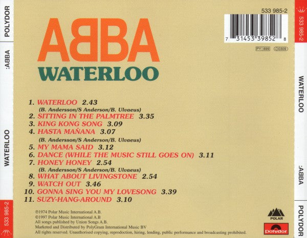 ABBA : Waterloo (CD, Album, RE, RM)