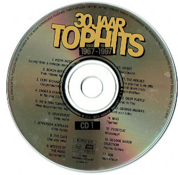 Various : 30 Jaar Top Hits 1967-1997 (3xCD, Comp)