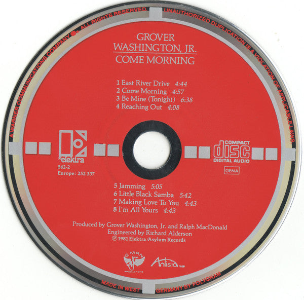 Grover Washington, Jr. : Come Morning (CD, Album, RE, Tar)