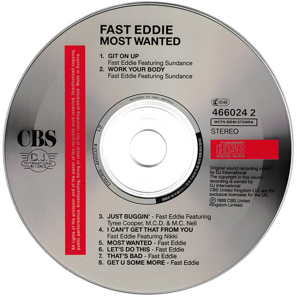 "Fast" Eddie Smith : Most Wanted (CD, Album)
