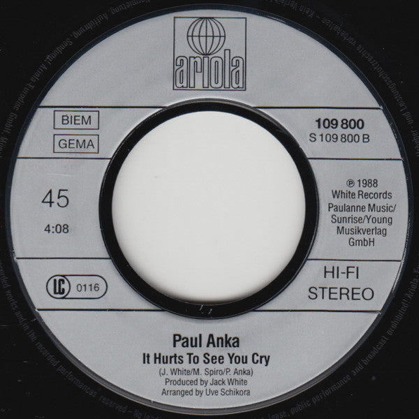 Anita Meyer & Paul Anka : Having My Baby (7", Single)