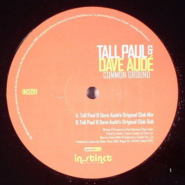 Tall Paul & Dave Audé : Common Ground (12")