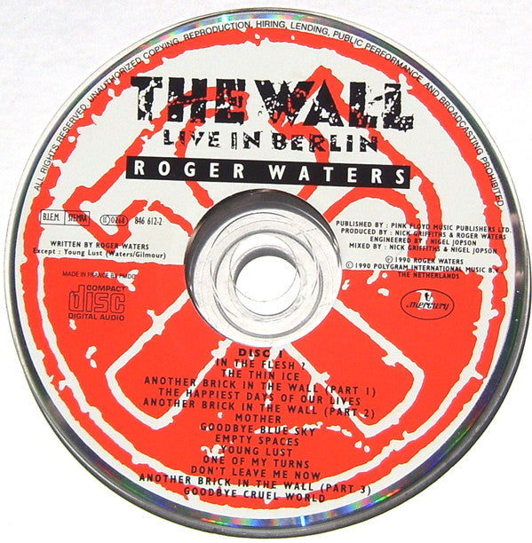 Roger Waters : The Wall (Live In Berlin) (2xCD, Album, RE)