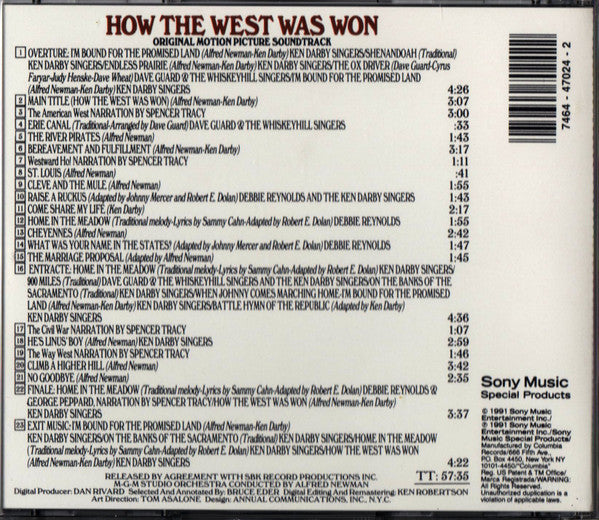 Alfred Newman : How The West Was Won (Original Motion Picture Soundtrack) (CD, RE, S/Edition)