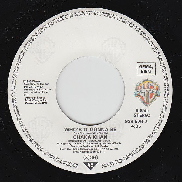 Chaka Khan : Tight Fit (7", Single)