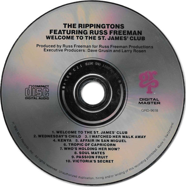 The Rippingtons Featuring Russ Freeman (2) : Welcome To The St. James' Club (CD, Album)