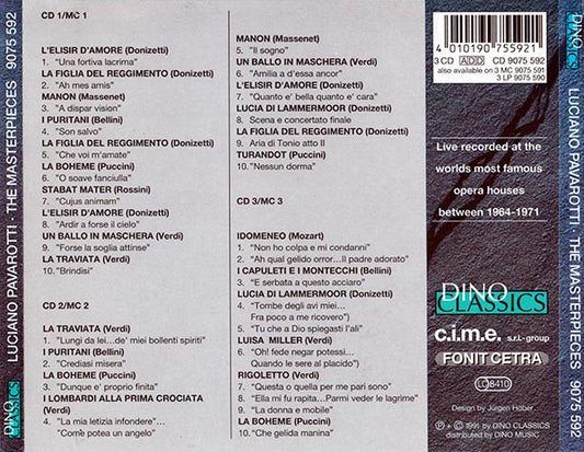 Luciano Pavarotti : The Masterpieces (3xCD, Comp, RM)