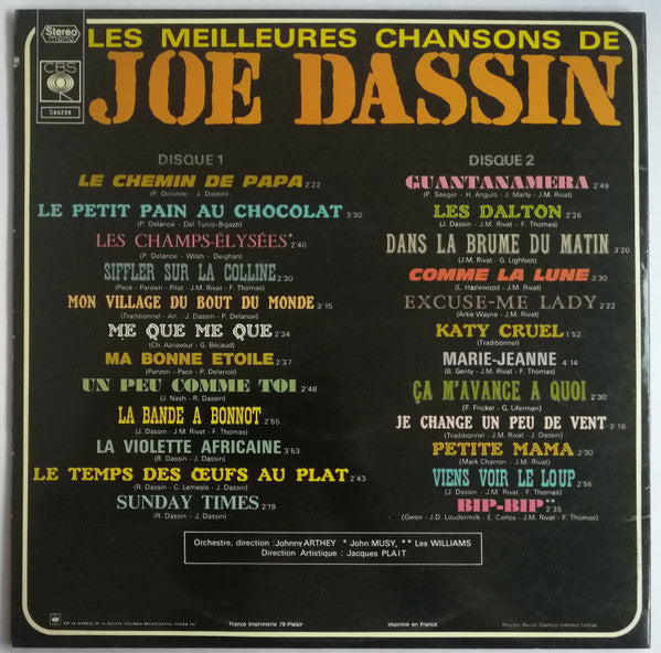 Joe Dassin : Les Meilleures Chansons De Joe Dassin (2xLP, Comp, Gat)