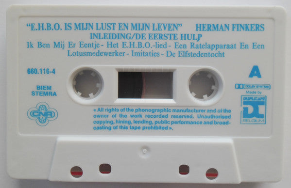 Herman Finkers : E.H.B.O. Is Mijn Lust En Mijn Leven (Cass, Album)