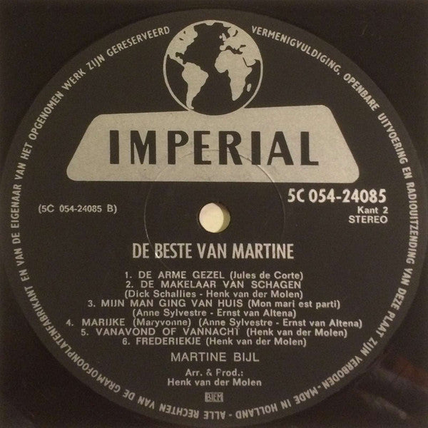Martine Bijl : De Beste Van Martine (LP, Comp)
