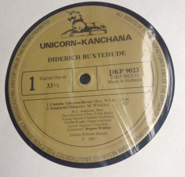Carl Nielsen / Dieterich Buxtehude - Mogens Wöldike, Grethe Krogh, Hans Christian Andersen (2), Gunnar Tagmose, Universitetskoret Lille MUKO, The Young Danish Chamber Orchestra : Musica Sacra (LP)
