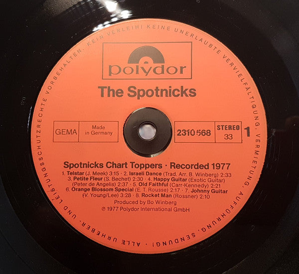 The Spotnicks : Chart Toppers Recorded 1977 (LP, Album)