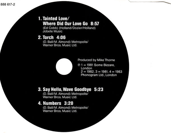 Soft Cell : Tainted Love / Where Did Our Love Go (CD, Maxi)