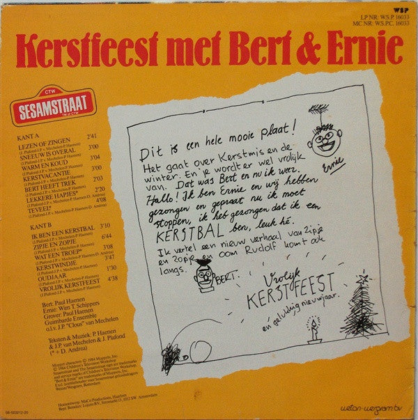 Bert & Ernie : Kerstfeest Met Bert & Ernie (LP, Album)