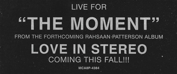 Rahsaan Patterson : The Moment (12", Promo)