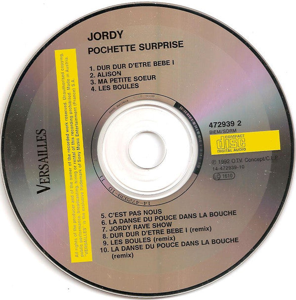 Jordy (2) : Pochette Surprise (CD, Album)