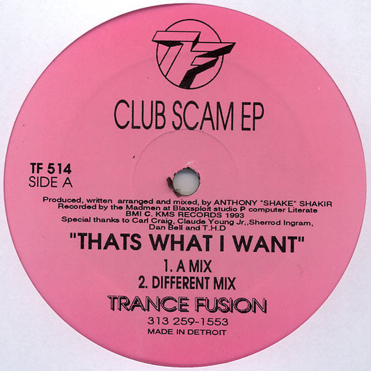 Shake : Club Scam EP (12", EP)