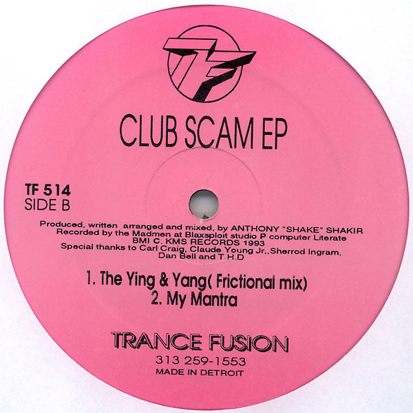 Shake : Club Scam EP (12", EP)