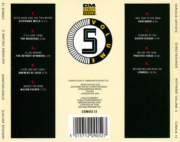 Various : Anthems Volume 5 (CD, Comp)