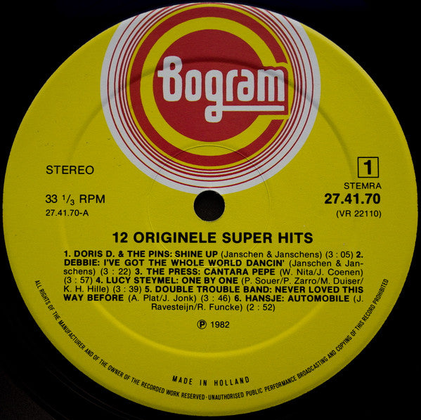 Various : 12 Originele Super Hits (LP, Comp)