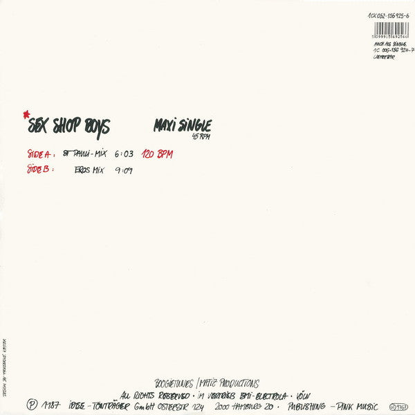Sex Shop Boys : Big Tits (12", Maxi)