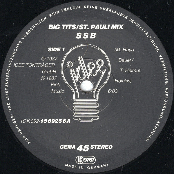 Sex Shop Boys : Big Tits (12", Maxi)