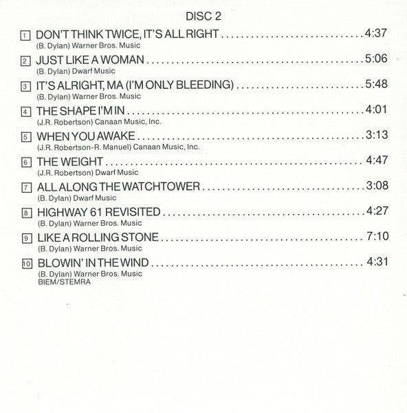 Bob Dylan / The Band : Before The Flood (2xCD, Album, RE)