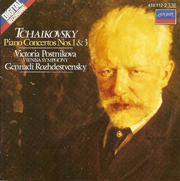 Pyotr Ilyich Tchaikovsky, Victoria Postnikova, Wiener Symphoniker, Gennadi Rozhdestvensky : Piano Concertos Nos. 1 & 3 (CD, Album, RP)