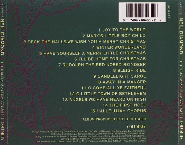 Neil Diamond : The Christmas Album Volume II (CD, Album, Club)