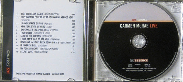 Carmen McRae : Live (CD, Album)