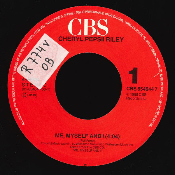 Cheryl Pepsii Riley : Me, Myself And I (7", Single)