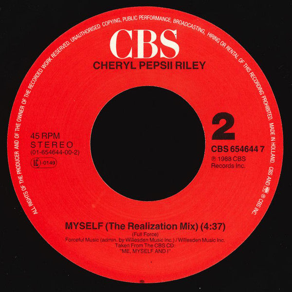 Cheryl Pepsii Riley : Me, Myself And I (7", Single)