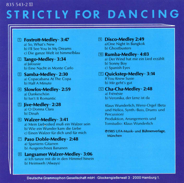 Klaus Wunderlich : Strictly For Dancing (CD, Album)